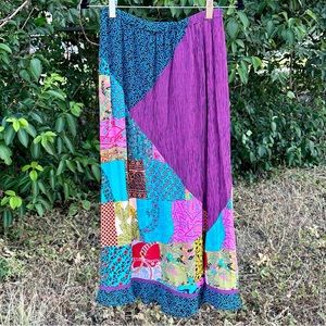 Handmade Patchwork Maxi Skirt